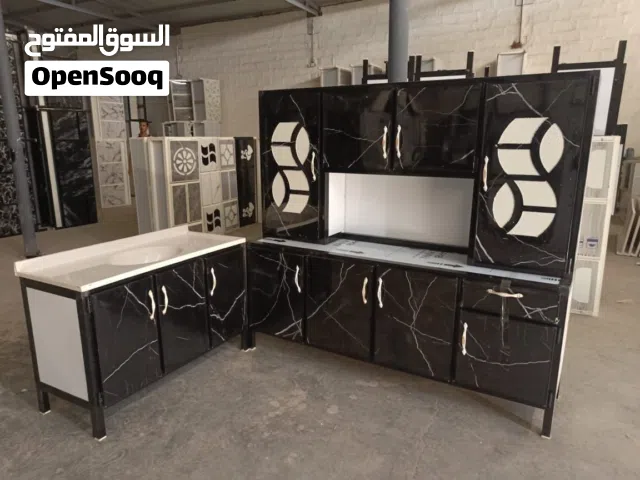 كاونتر المنيوم مترين مع ملحق مترين مع سنك مرمر متر و 20