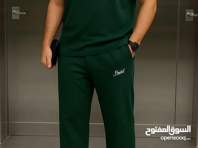 ترنج رجالي تيشيرت أوفر سايز بنطلون كارجو للبيع