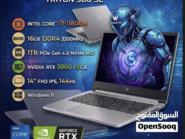 Trading is allowed-Acer Predator Triton 300 SE 14"  i7-11th Gen  RTX 3060  1TB NVMe SSD  144Hz
