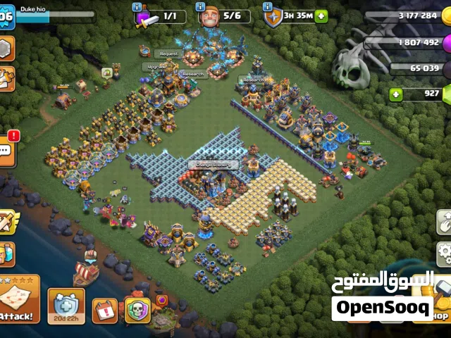 حساب كلاش أوف كلانس للبيع لفل 18