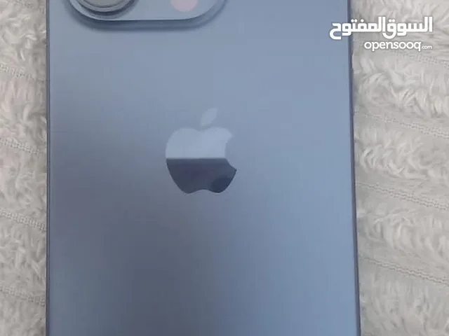 Iphone 15 pro لون كحلي (ازرق) مشحون 57 مرة تنتهي كفالته ب شباط (2)-2026