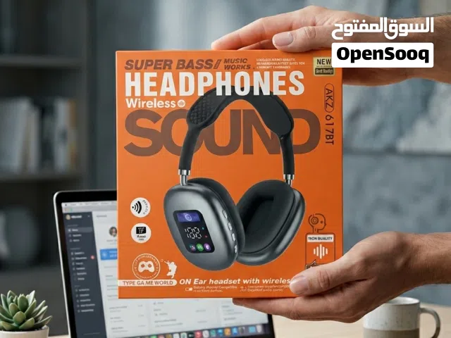 Wireless Ear Headset – Bluetooth Earphones with Mic, Deep Bass & Long Battery