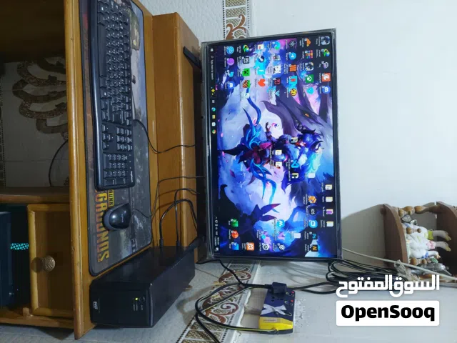 جهاز كمبيوتر PC مستعمل نظيف للدراسة والألعاب يأتي معه المكتب (طاولة الكمبيوتر) و UPS