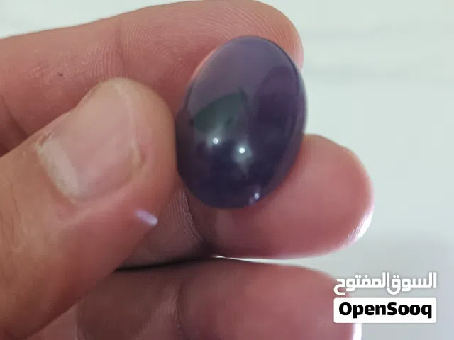 حجر عقيق يماني مصور لون سمائي