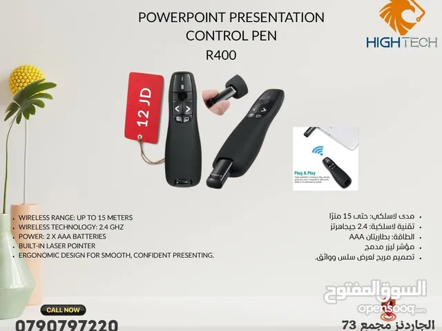 قلم لاسلكي مع USB للتحكم عن بعد، مؤشر محمول باليد، عرض باور بوينت R-400 Presentation Remote Pen