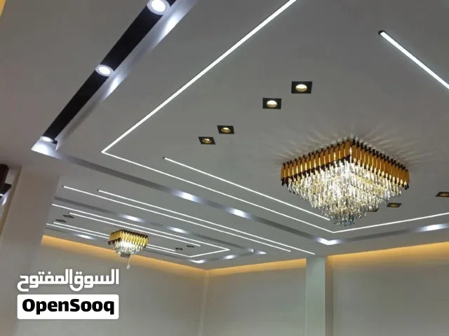 معلم سوري دهان وجبس بورد في أربد لجميع الديكورات الحديثة  والعازل الداخلي والخارجي