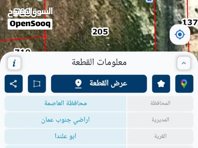 ارض في ابو علندا - تلاع النجار مساحه 1000 م مربع