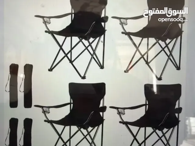 4 كراسي رحلات فاخرة بسعر الجملة (مع 4 شنط حمل أصلية) كرسي التخييم الفخم،راحتك في البر والبحر.
