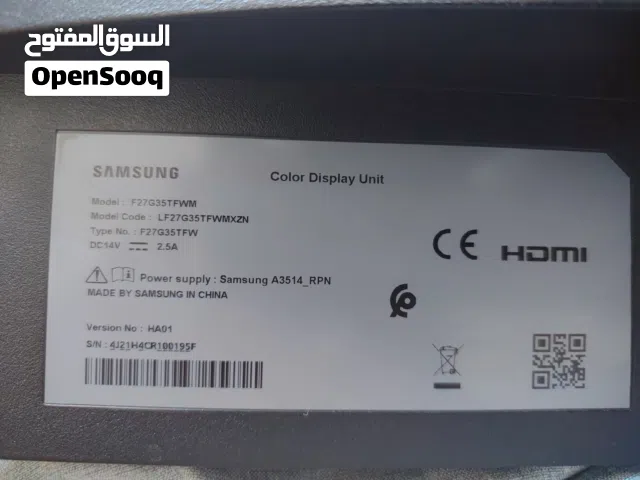 شاشة سامسونك 27 بوصه  144هيرتز الوان ووضوح يخبل استخدام جدا قليل