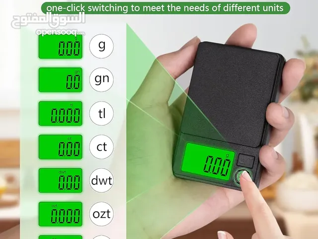 ميزان غرامات للمجوهرات والعملة الدقيق 0.01 جرام × 500 جرام، ميزان مطبخ مع شاشة LCD