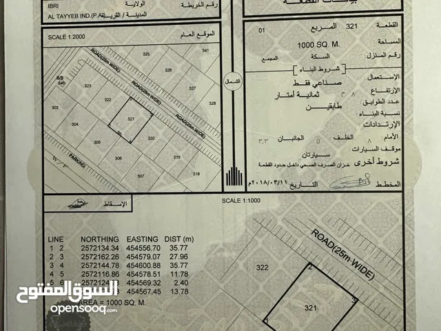 Industrial Land for Sale in Al Dhahirah Ibri