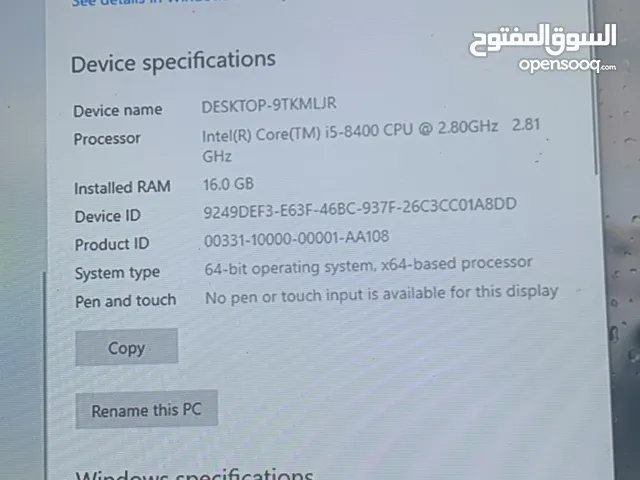 Windows Custom-built  Computers  for sale  in Al Jahra