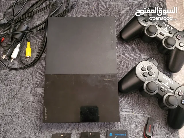 بلاستيشن ps2 مع 2 يدين لاسلكي مستخدم نظيف