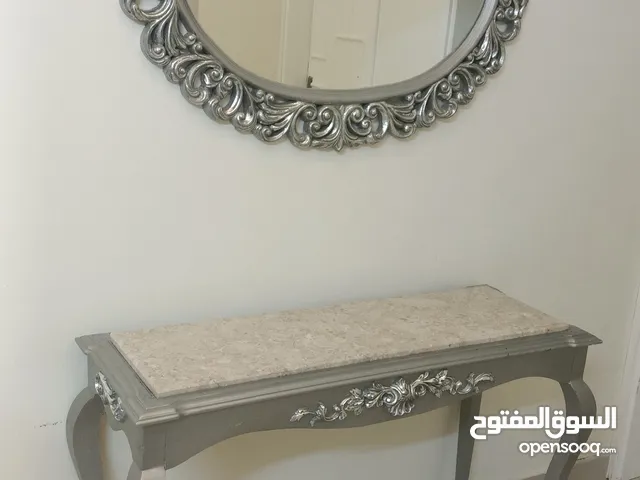 طقم كنسول من مصر شغل خشب زان مع رخام