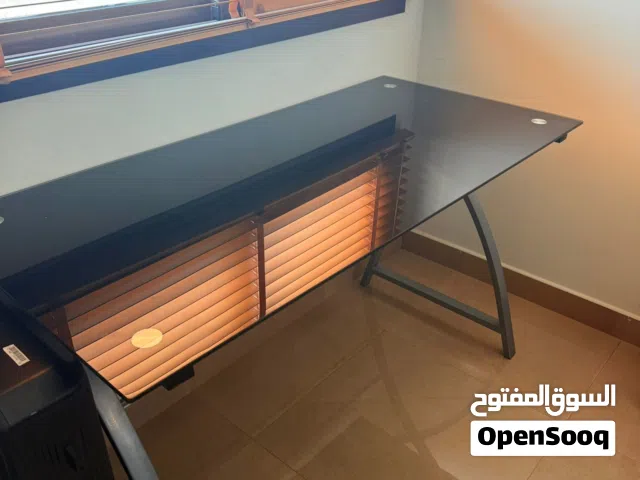 Office Desk Table Glass Material and Metal stand for sale