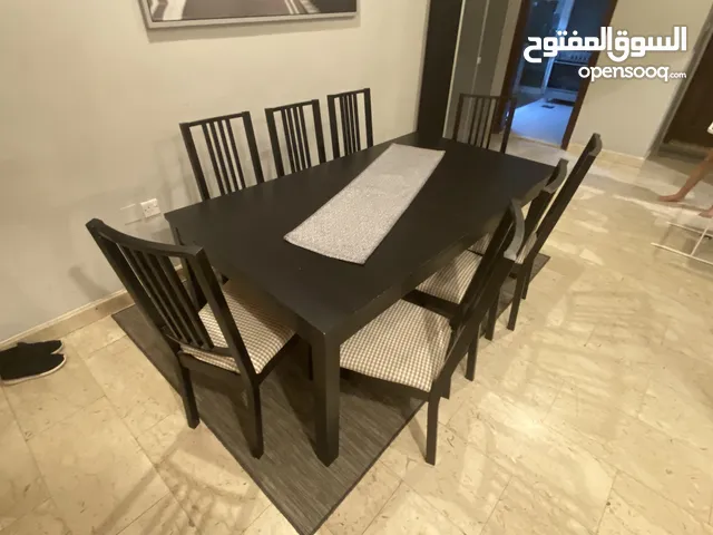 - Dining table IKEA 8 chairs طاوله طعام - ايكيا 8 كراسي