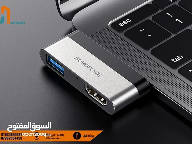 تحويل منفذ Type-C الى منفذين HDMI + USB 3.0