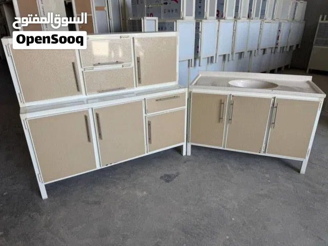 كاونترات جاهزه المنيوم متر ونص وسنك مرمر متره و20
