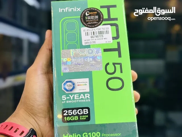 Infinix hot 50 256/8gb brand new one year warranty 120hz display