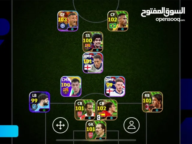 حساب Efootball للبيع - فريق قوي ومستوى عالٍ!