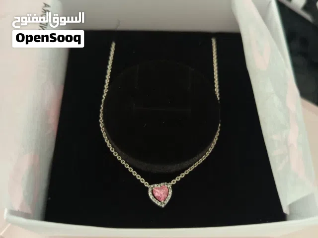 Pandora pink elevated heart necklace
