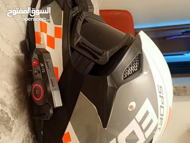 السلام عليكم خوذه + كامره + سماعات + درع كامل + كسارات كله جديد