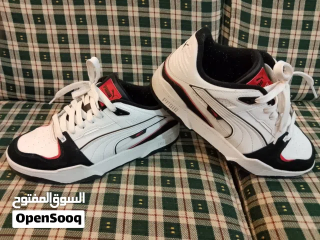 Puma Slipstream BBall Sneakers – White/Black/Red – Excellent Condition