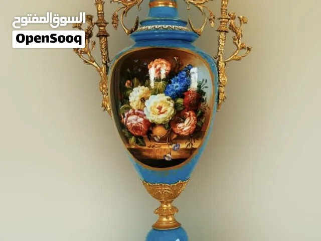 19th-Century Baroque Floral Courtship Vase – Hand-Painted Porcelain with Bronze Detaili