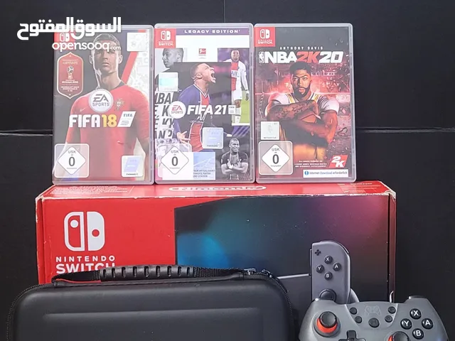 Nintendo Switch gray edition + العاب أصلية ،بحالة ممتازة + eshop شغال