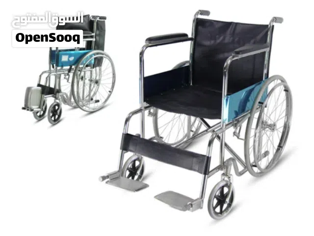 كرسي متحرك Wheel chair لكبار السن وذوي الاحتياجات الخاصة عكازات كرسي حمام مشدات متوفر خدمة التوصيل