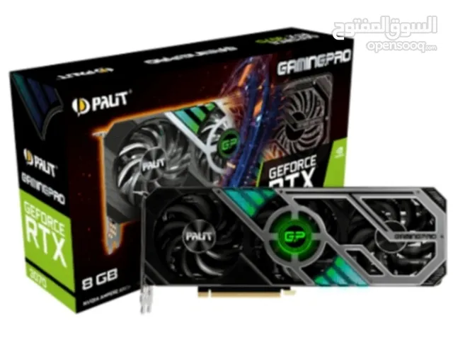 كرت شاشه مستعمل سنه ونص ثلث مراوح Rtx 3070 palit gamingpro (used) مسكر ومختوم عالفحص