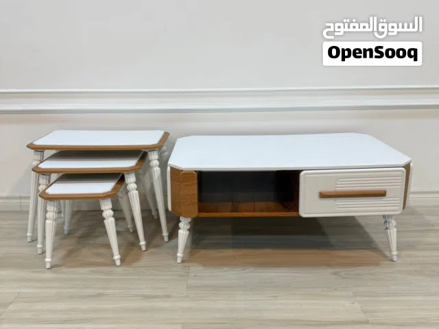 سيت طبله 3+1 خشب  قياس الطبله الكبيره  طول 100 سم  عرض 60 سم  ارتفاع 40 سم