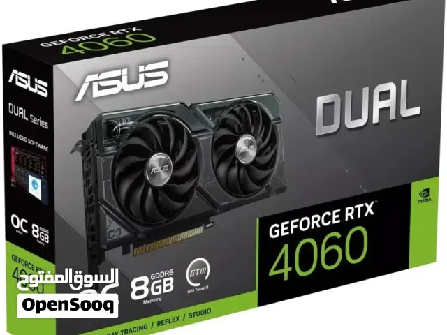 كرت شاشه rtx4060 للبيع الكرت نضيف جدا واستعمل خفيف