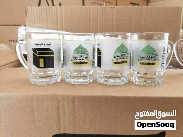 طقم كاسات للحرمين الشريفين مكة والمدينة