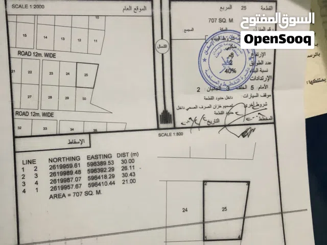 ( أنا المالك) أرض سكنيه للبيع في حي عاصم