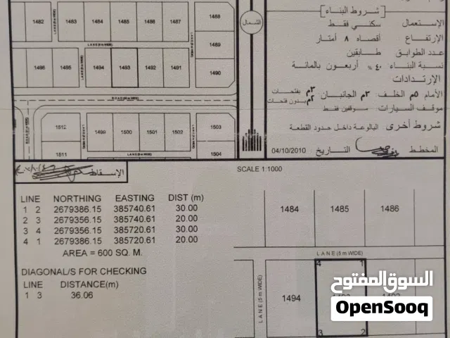 أرض سكنية للبيع البريمي العقدة
