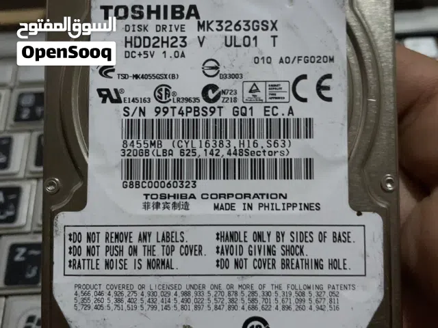 هاردسك TOSHIBA. (HDD) 320GB صحة (100%)