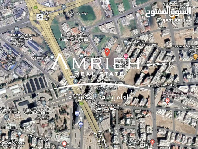 ارض 1119 م تجاري للبيع في دوار الثامن / بالقرب من وزارة الاشغال ( موقع مميز ) .
