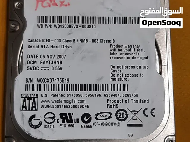 Western Digital Scorpio Blue WD1200BEVS بحجم 120 جيجابايت.