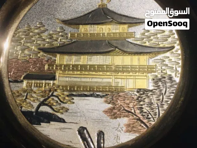 طبق ديكور محفور بماء الذهب