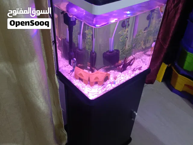 حوض اسماك حجم 40سانتيم  معه كامل ملحقاته