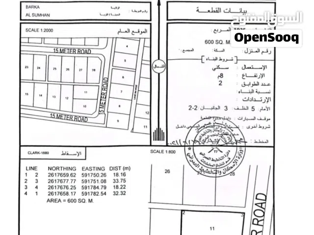 Residential Land for Sale in Al Batinah Barka