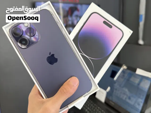 iphone 14 pro max 256gb used شرق اوسط مستخدم بحالة الوكالة مع كرتونتو بطارية 87%