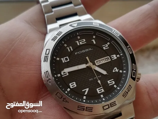 ساعة فوسيل مينا اسود 44  سبورت