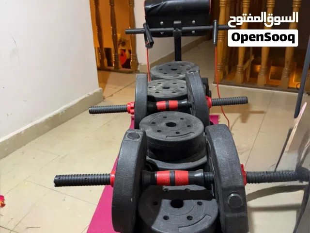 جهاز العاب قوه كرسي مع بار واوزان وحبل