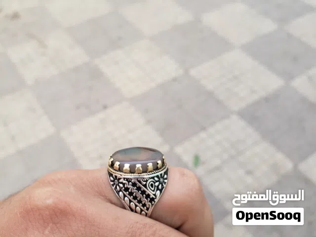 خاتم فضه وعقيق يمني السعر عرطهههه