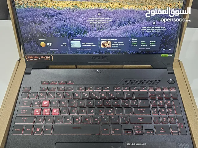 لابتوب جيمنج اسوس كارت ش ار تي اكس 4060 8 جيجا معالج ريزن 7 7735 شاشة 144 هرتز بحالة الجديد بالكرتون