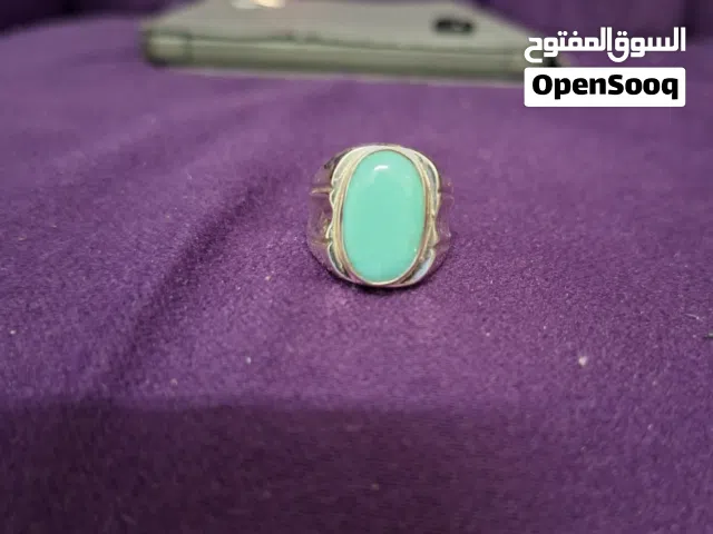خاتم فيروز تركي طبيعي غير معالج natural untreated turkey turquoise feroza ring