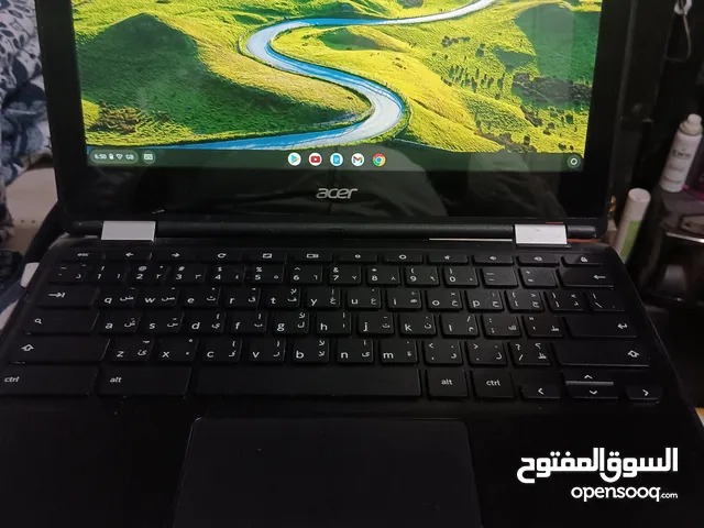لاب توب ايسر نظيف 32 جيجا شاشه تاتش مع الشاحن بطاريه 5 ساعات تقعد يفتح 360 درجه ويشتغل تاب باللمس