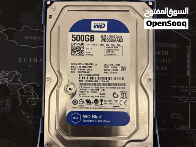 للبيع هارد ديسك HDD سعة 500GB بحالة جيدة